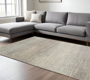 9' X 12' Gray Green Abstract Confetti Indoor Area Rug