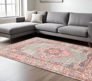 7' X 10' Gray Power Loom Area Rug
