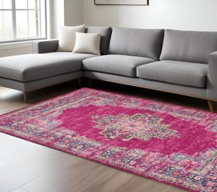 8' X 10' Fuchsia Power Loom Area Rug