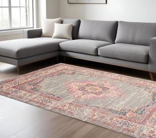 8' X 10' Gray Power Loom Area Rug