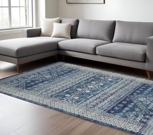 8' X 10' Navy Blue Power Loom Area Rug