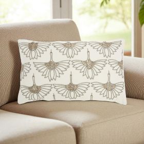 Brilliant Ivory Lumbar Pillow