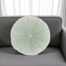 16" X 16" Mint Green Round Velvet Throw Pillow