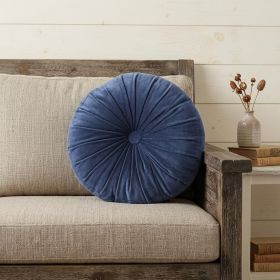 16" X 16" Multicolor Round Velvet Throw Pillow