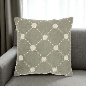 Glamorous Handcrafted Sage Accent Throw Pillow