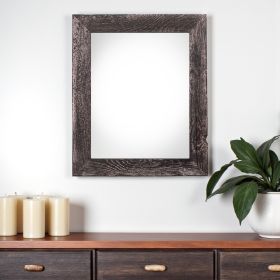 20" X 24" Rustic Farmhouse Rustic Black Wood Frame