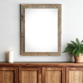 20" X 24" Rustic Farmhouse Espresso Brown Wood Frame