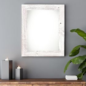 20" X 24" Rustic Farmhouse White Wash Wood Frame