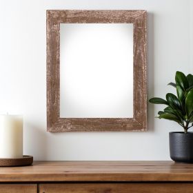 20" X 28" Rustic Farmhouse Espresso Wood Frame