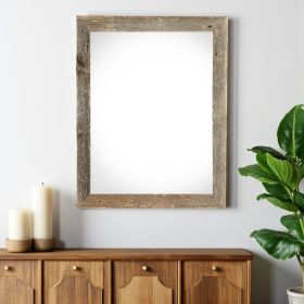 20" X 28" Rustic Farmhouse Weathered Gray Wood Frame