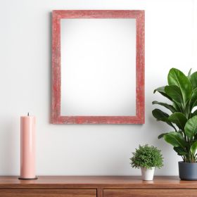 20" X 28" Rustic Farmhouse Red Wood Frame