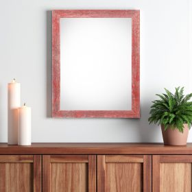 20" X 30" Rustic Farmhouse Red Wood Frame