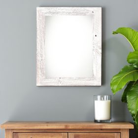 20" X 30" Rustic Farmhouse White Wash Wood Frame