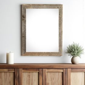22" X 24" Rustic Farmhouse Gray Wood Frame