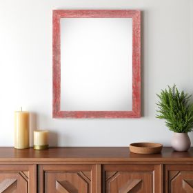 22" X 28" Rustic Farmhouse Red Wood Frame
