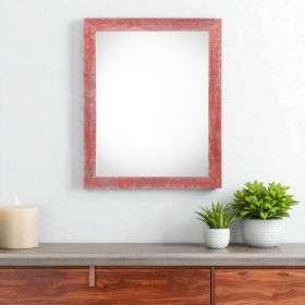 24" X 30" Rustic Farmhouse Red Wood Frame