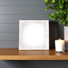 4" X 4" Rustic Farmhouse White Wash Wood Frame