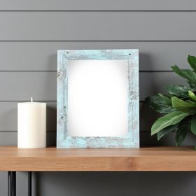 5" X 7" Rustic Farmhouse Light Aqua Blue Wood Frame