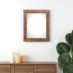 9" X 12"  Rustic Farmhouse Espresso Brown Wood Frame