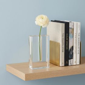 6" Clear Crystal Glass Square Table Vase
