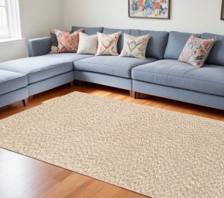 8' X 11' Modern Soft Tan Indoor Area Rug