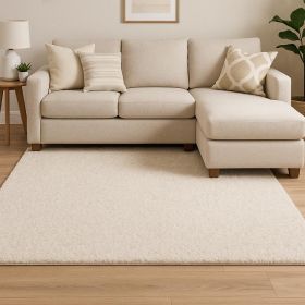 10' X 13' Modern Shag Ivory Indoor Area Rug