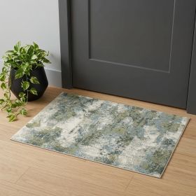 3' X 5' Blue Green Power Loom Area Rug