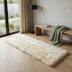 2' X 5' Natural Rectangular Sheepskin Area Rug
