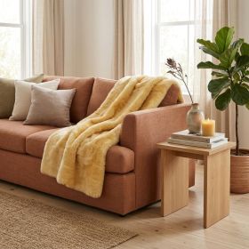 2" X 5" Natural Off White Medical Grade Double Sheepskin Throw Blanket