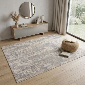 4' X 6' Gray Metro Modern Abstract Area Rug
