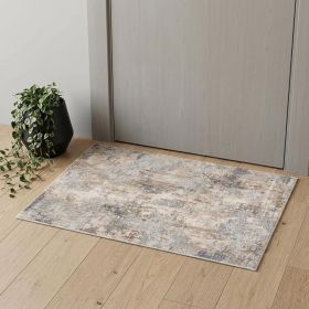 3' X 5' Beige Abstract Dhurrie Area Rug