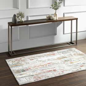 4' X 6' Gray Abstract Pattern Area Rug
