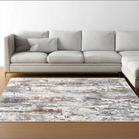 7' X 10' Gray Abstract Pattern Area Rug