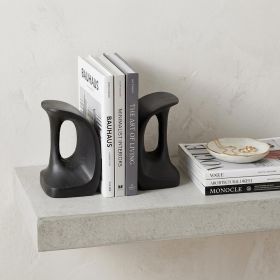 Cobbler's Tool Matte Black Metal Bookends