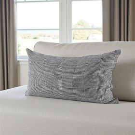 White And Black Pattern Lumbar Throw Pillow Cover
