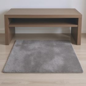 4' X 6' Gray Modern Solid Shag Area Rug