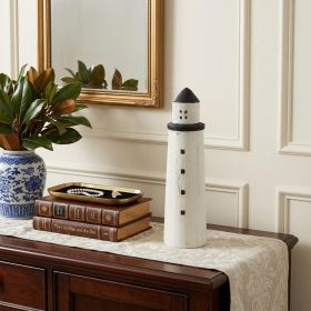 White Jumbo Rustic Wooden Lighthouse