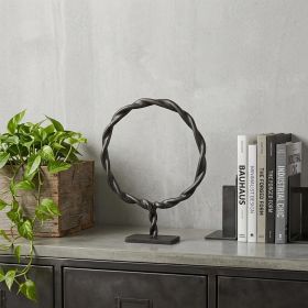 Petite Black Metal Braided Sculpture