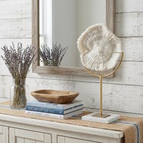 Petite White And Gold Coastal Sculpture