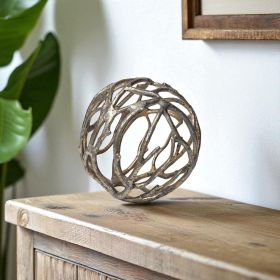 Gold Metal Tree Branch Sculpture