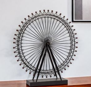 Black Metal London Eye Sculpture