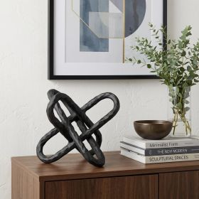 10" Black Metal Chain Link Tabletop Sculpture