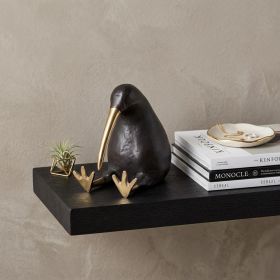 Black Metal Tropical Bird Sculpture
