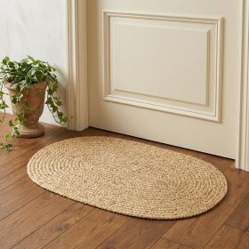 2' X 3' Soft Beige Braided Scatter Rug