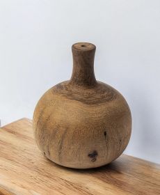 7" Rustic Natural Vase Shaped Sculpture