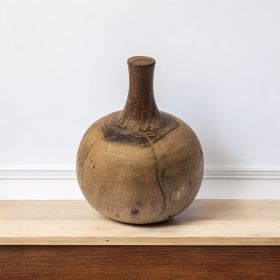 8" Vase Shaped Wooden Decor Piece