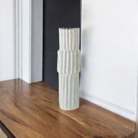 23" Jumbo Organic Textured Gray Vase