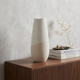 Blush Two Tone Organic Crackle Glaze Ceramic Vase