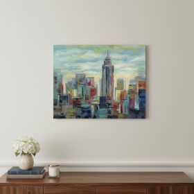 30" x 24" Vibrant NYC Skyline Canvas Wall Art