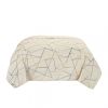 Gray And Ivory Abstract King Quilt